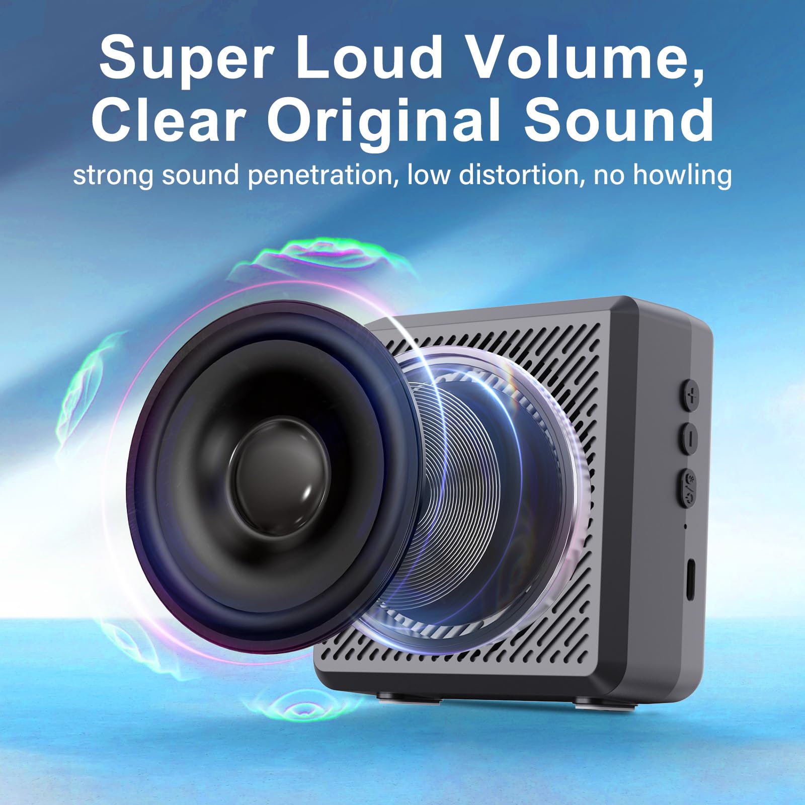 Amplificador de voz con micrófono Lavalier inalámbrico, altavoz Bluetooth con micrófono de solapa, mini megáfono portátil de carga, sistema de micrófonos de clip de 2.4 G para profesores, guías