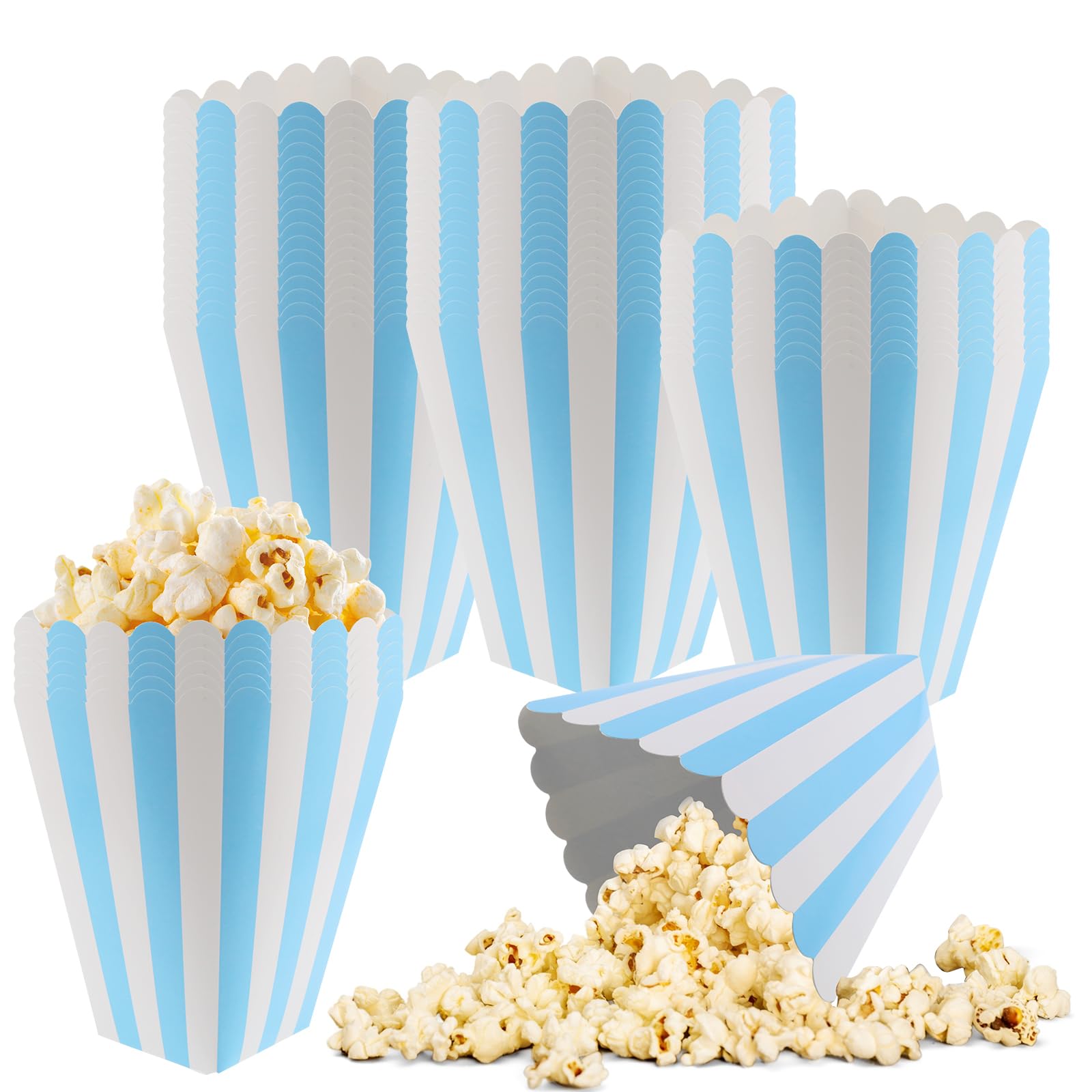 50 Pcs Popcorn Boxes Mini Paper Popcorn Box Cardboard Popcorn Container for Party Disposable Snack Candy Popcorn Bags Popcorn Holder for Movie Nights