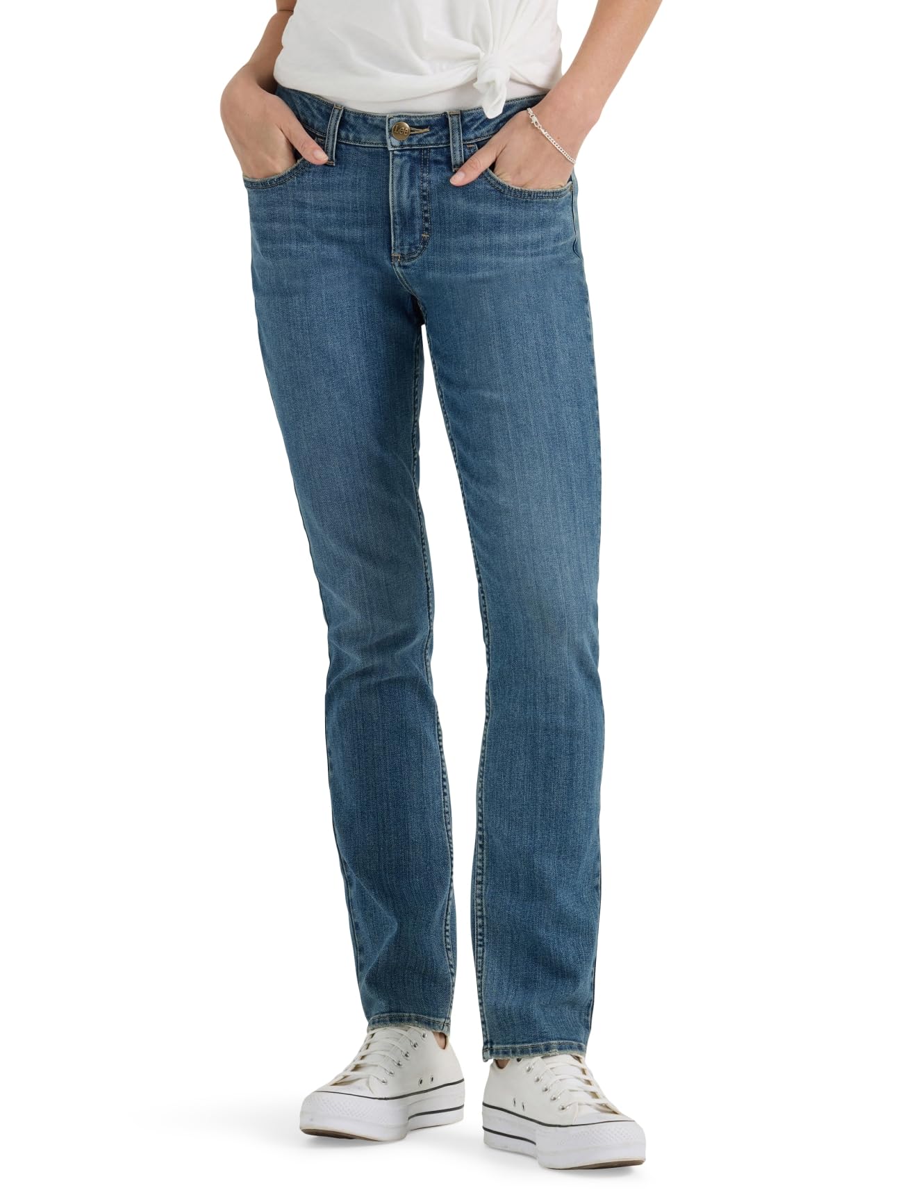 Lee Women's Regular Fit Straight Leg Jean, Seattle 01, 6 Short