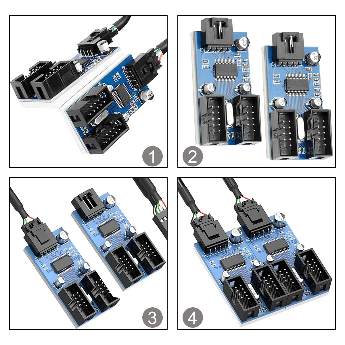 Cavo Splitter Di Intestazione USB 2.0 - Motherboard A 9 Pin, Adattatore - Foto 2