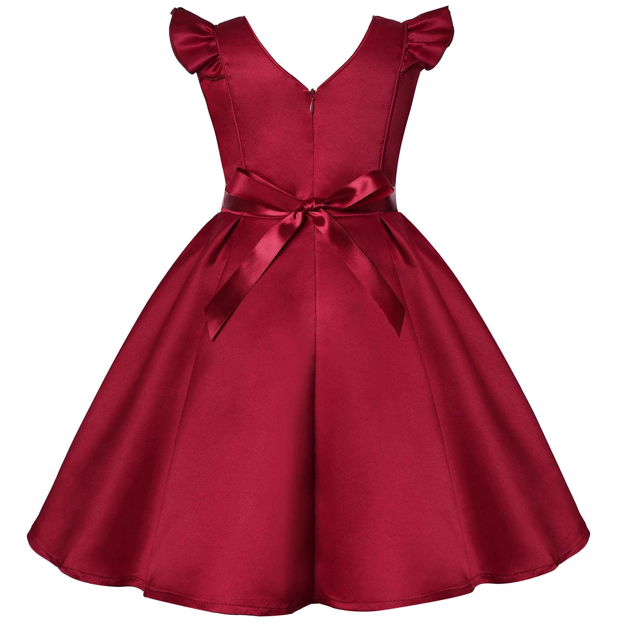 Vestido de niña con Hombros Inclinados para Dama de Honor Boda