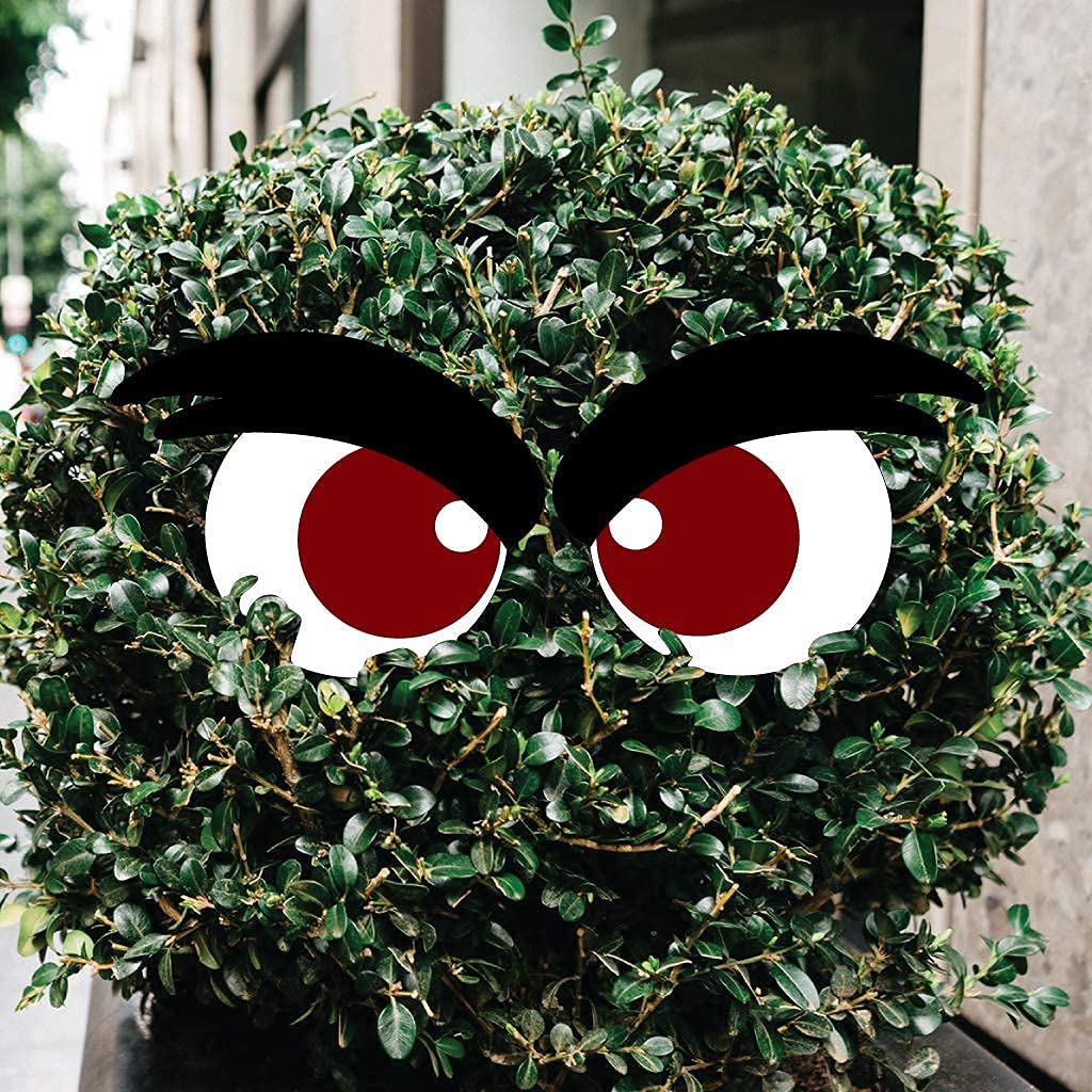 VictoryStore Decoraciones de Halloween al aire libre: ojos aterradores, decoración de patio de Halloween, ideal para arbustos, 12 piezas, incluye estacas