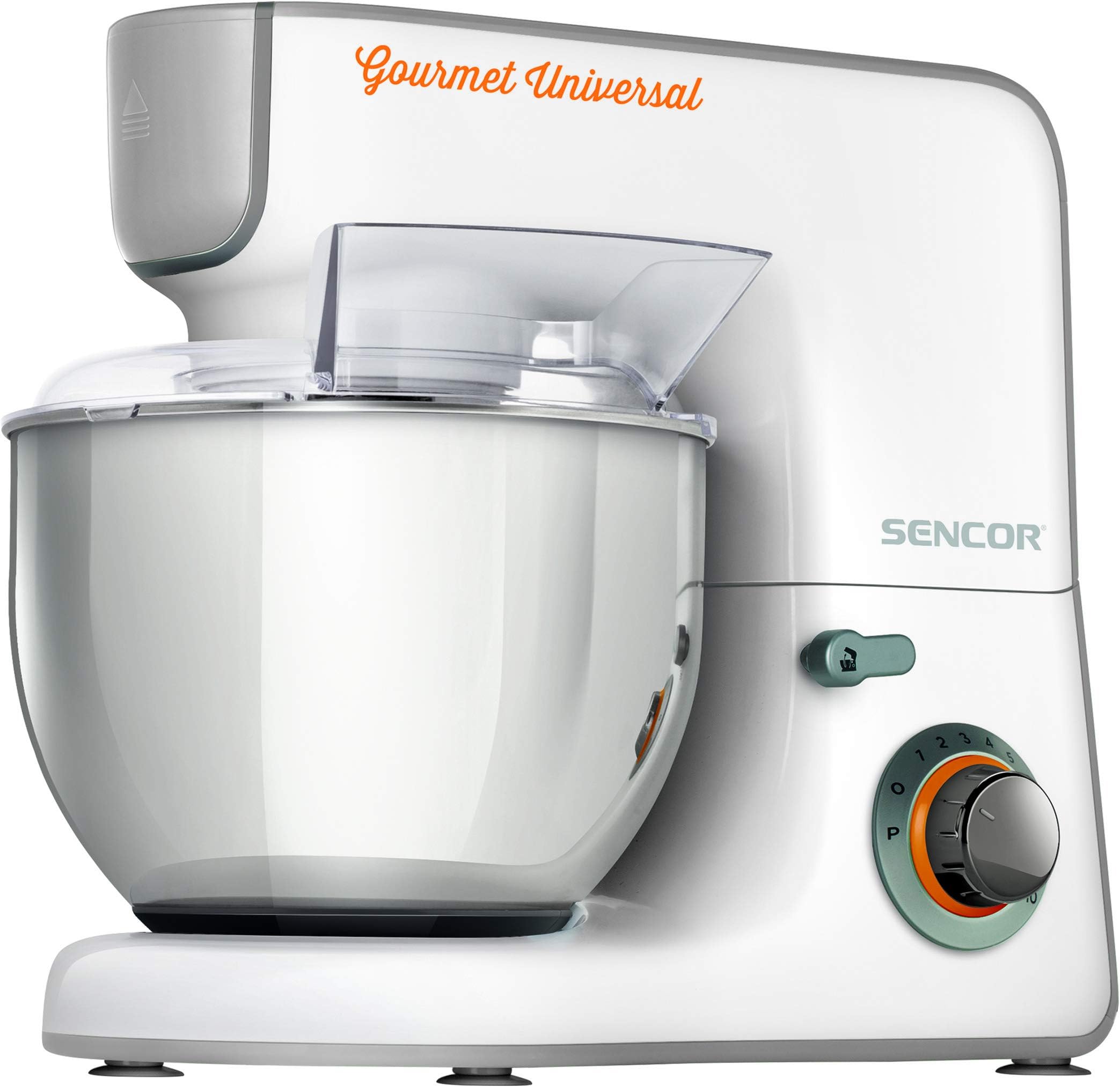 SENCORSTM3700WH Stand Mixer with 10 Accessories, White