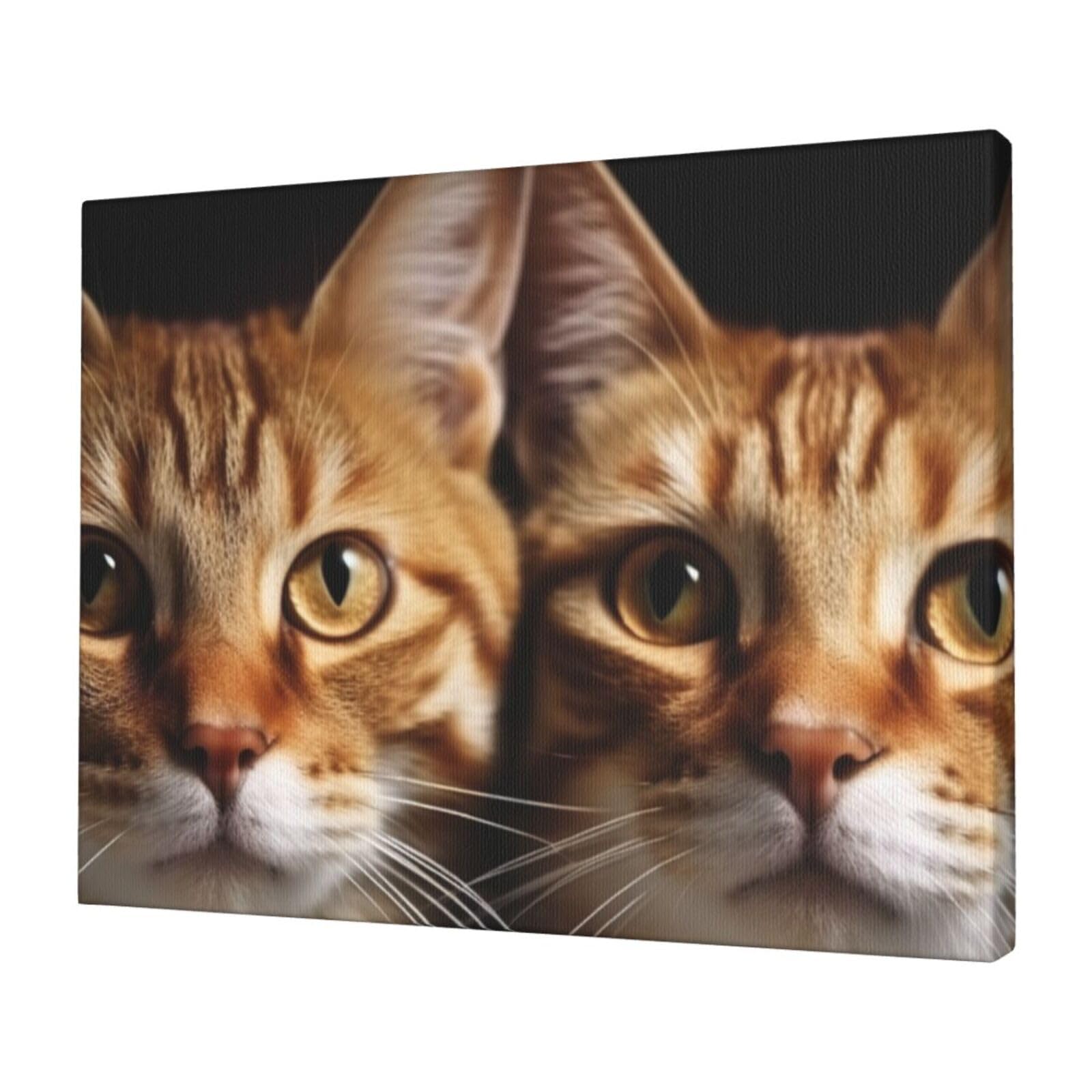 KLOPH Cats Canvas Wall Art for Living Room 12"x16" Modern Artwork Painting for Bathroom Hanging Canvas Prints Aesthetic Wallart for Bedroom Kitchen Office Wall Decor