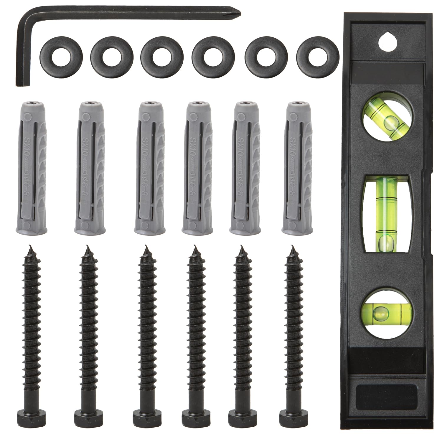TV Wall Mount Hardware Kit - M8 Bolts & Anchors -1