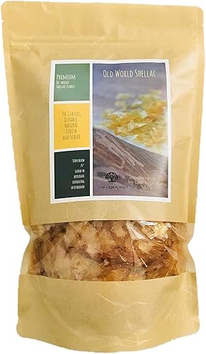 Copos de goma laca súper rubio desencerado, 1 libra (16 onzas)