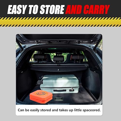 Miniatura 5 de Conos plegables de seguridad de tráfico de 19 pulgadas, conos de tráfico impermeables multiusos con cuello reflectante para estacionamiento,