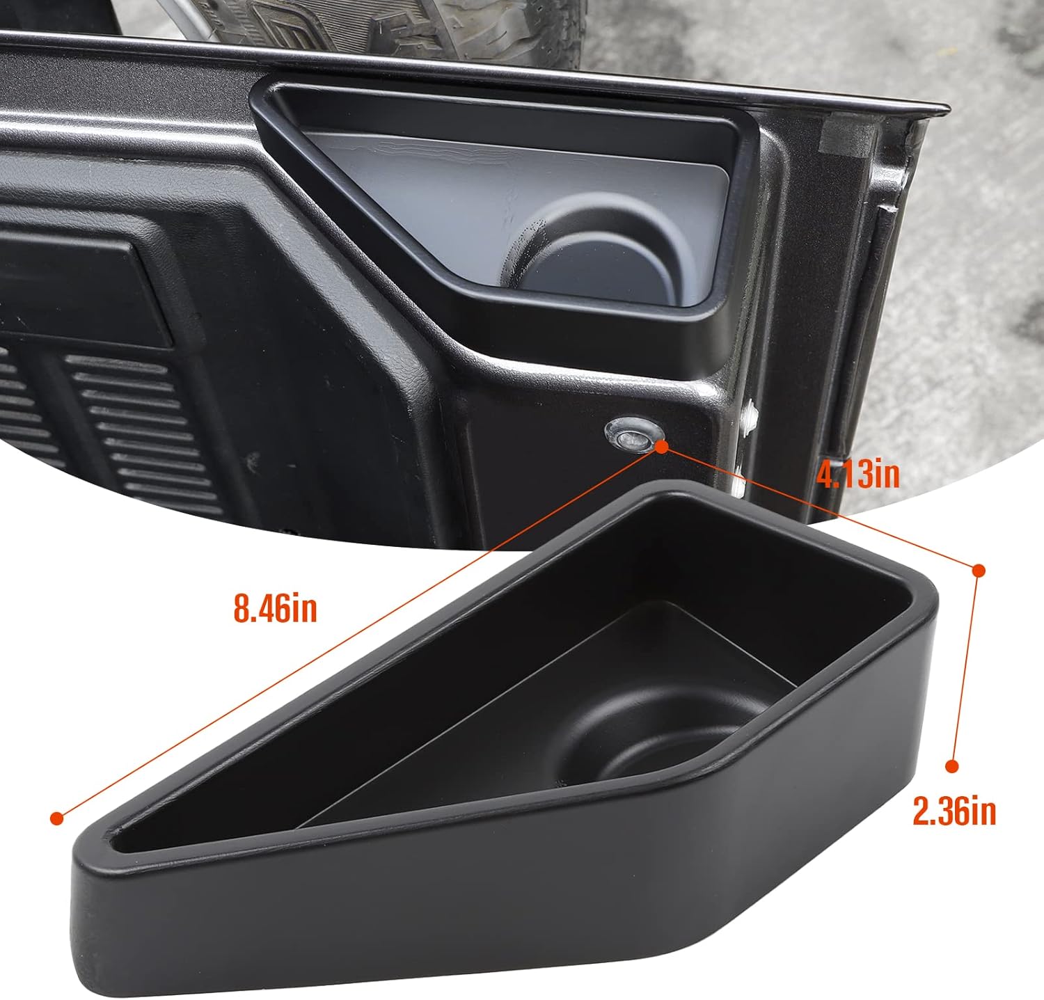 JeCar for Jeep JL Rear Tailgate Storage Tray Trunk Door Organizer Interior Accessories for Jeep Wrangler JL & Unlimited 2018-2024
