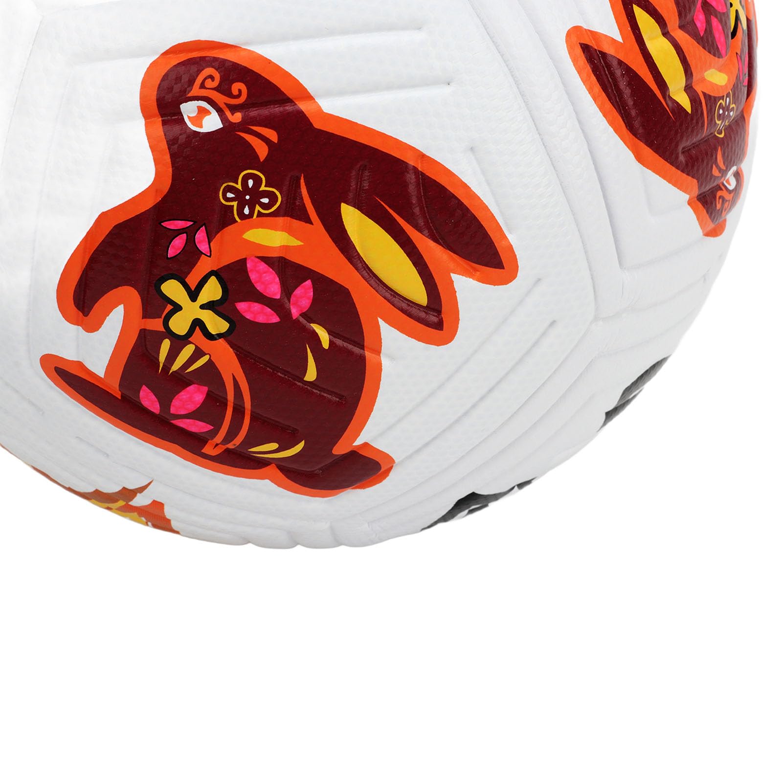 Pallone Calcio Professionale Misura 5 ad Alta Elasticità Modello Coniglio Calcio Allenamento per Partite esami Gomma in Pelle PU Bianca