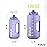ZULU Goals 128oz Half Gallon Plastic Water Bottle with Straw and Time Marker | Large Reusable Jug with Handle and Leak Proof Lid for All Day Hydration, Gym and Outdoors, Gift Ready, Violet