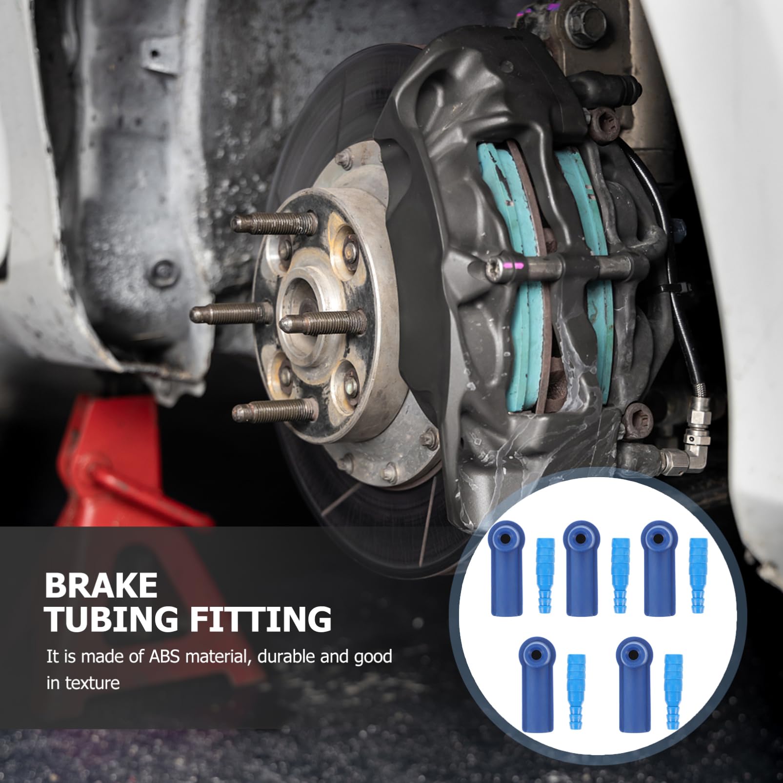 LIFKOME 5Pcs Brake Fluid Exchange Connectors Durable Oil Bleeder Tool for Easy Brake Fluid Replacement High Strength Pump Oil Bleeder Connectors Compatible with Various Vehicle Models