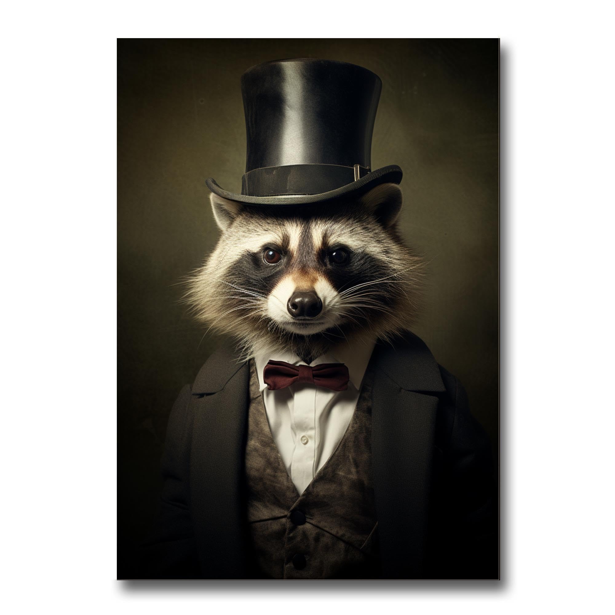 Amazon.com: Victorian Dapper Raccoon, Wall Hanging, Animal Picture