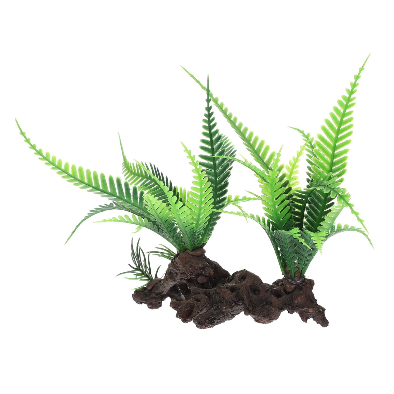Beaupretty Aquarium en Plastique 4 Pièces Aménagement Paysager Plantes Aquatiques Bois Mort De Paon