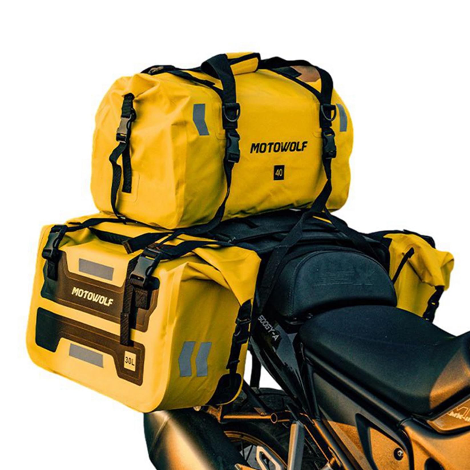 Amazon | バイク用 キャンピングシートバッグ ショルダーベルト付き 