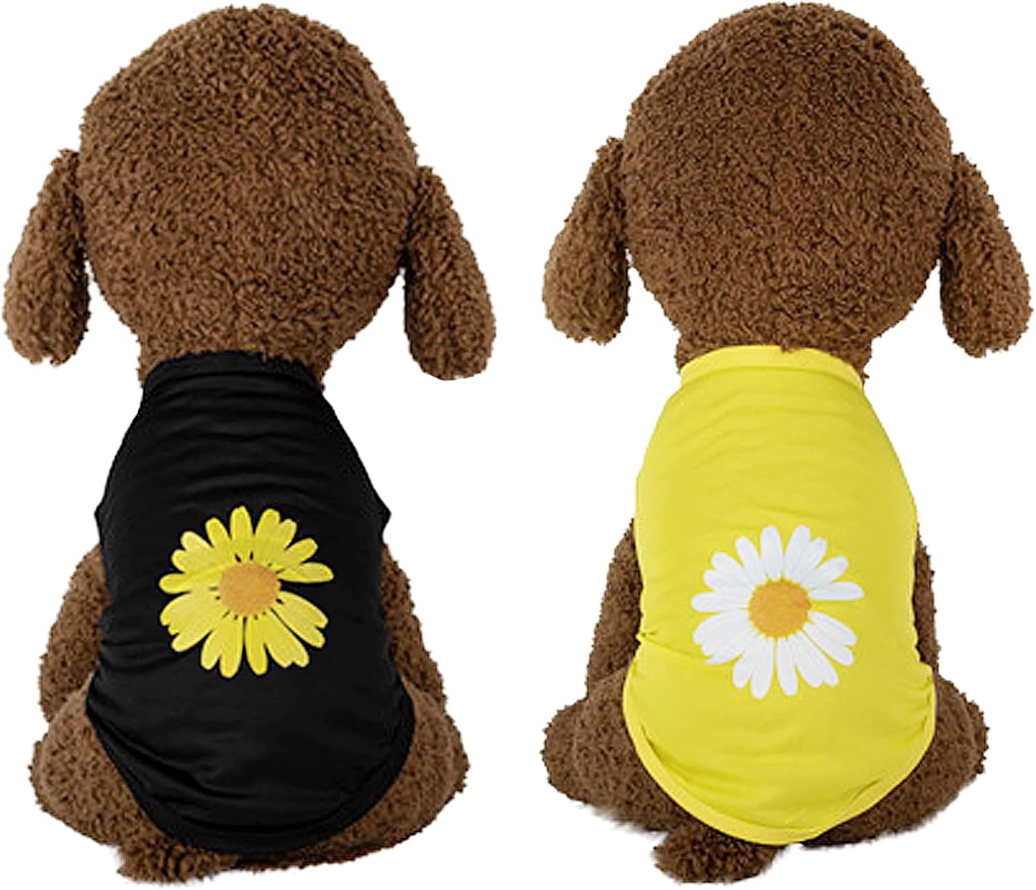 2 Pack Dog Shirt Large for Dog Boy Girl Puppy Clothes Summer Shirt Cotton Soft Breathable Male Female Pet Outfits Cat Clothing Flowers Vest Funny Dog Cat Apparel Dachshund Yorkie French Bulldog