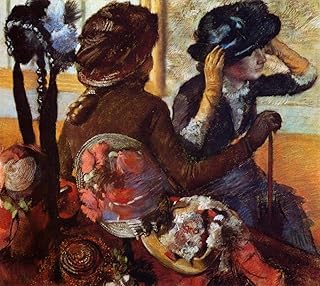 帽子屋のアート絵画 5 点 2 エドガー・ドガの女性 キャンバス油絵 - 壁装飾 03、￥5K-200k アートアカデミーの教師による手描き