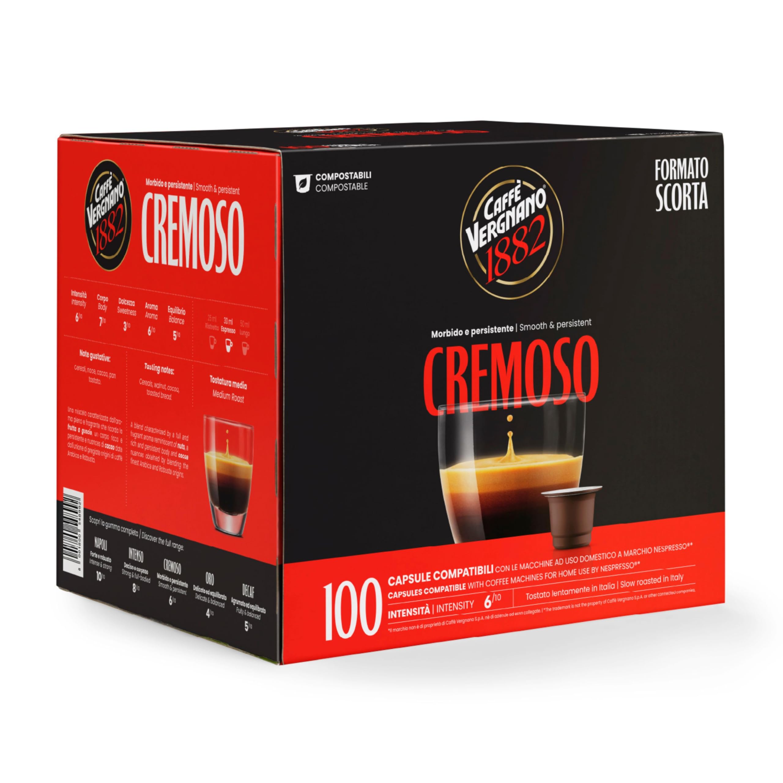 Amazon.com: Caffe Vergnano 1882 Medium Roast Espresso Original
