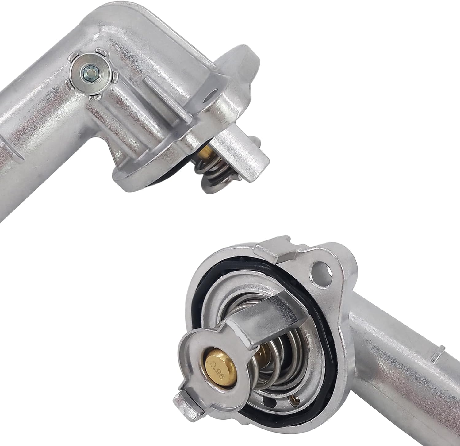 Coolant Thermostat Housing Assembly fit for 2011-2015 Jeep Grand Cherokee 2012-2017 Wrangler 2011-2015 Dodge Durango V6 3.6L Replace 902-852 5184651AF w/2Pcs Screws