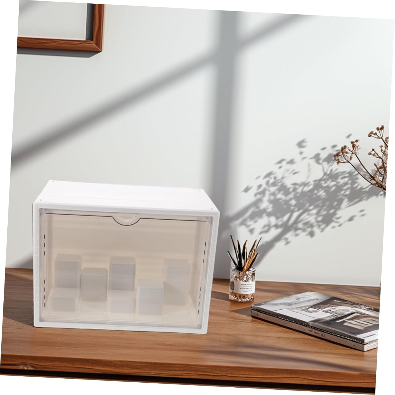 Acrylic Display Case for Figures Miniatures Desktop Showcase Mini Figure Display Case Collectibles Box