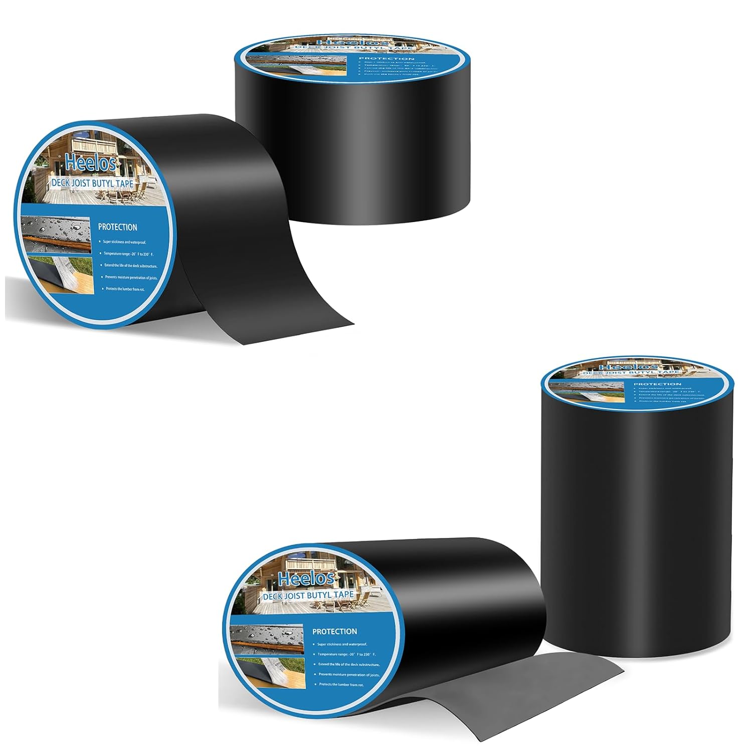 Joist Tape for Decking 6''×50' 2 Pack and 4''×50‘ 2 Pack