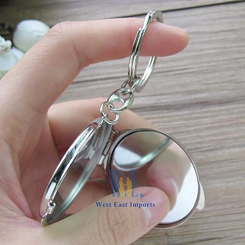 Miniatura 7 de Llavero de espejo compacto de bautismo personalizado (12 piezas) Bautizo Recuerdos Espíritu Santo Paloma Diseño Compacto 1ª Comunión