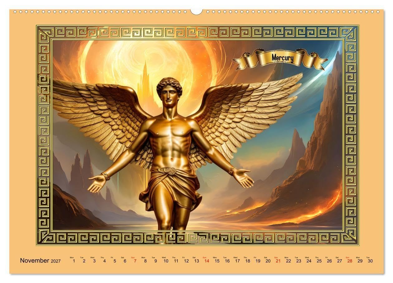 Roman Gods - under the spell of mythology (High Quality Premium Wall Calendar 2027 DIN A2 landscape),CALVENDO 12 Month Wall Calendar: Under the spell of mythology