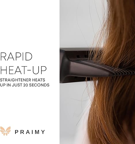 Miniatura 3 de Squire - Cepillo alisador de pelo, plancha eléctrica portátil para hombres y mujeres, elementos calefactores de cerámica para un peinado sin