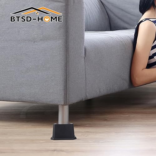 Miniatura 5 de BTSD-home Elevadores de muebles de 2 pulgadas, elevadores de cama resistentes ajustables para dormitorio, elevadores de mesa, escritorios, patas,