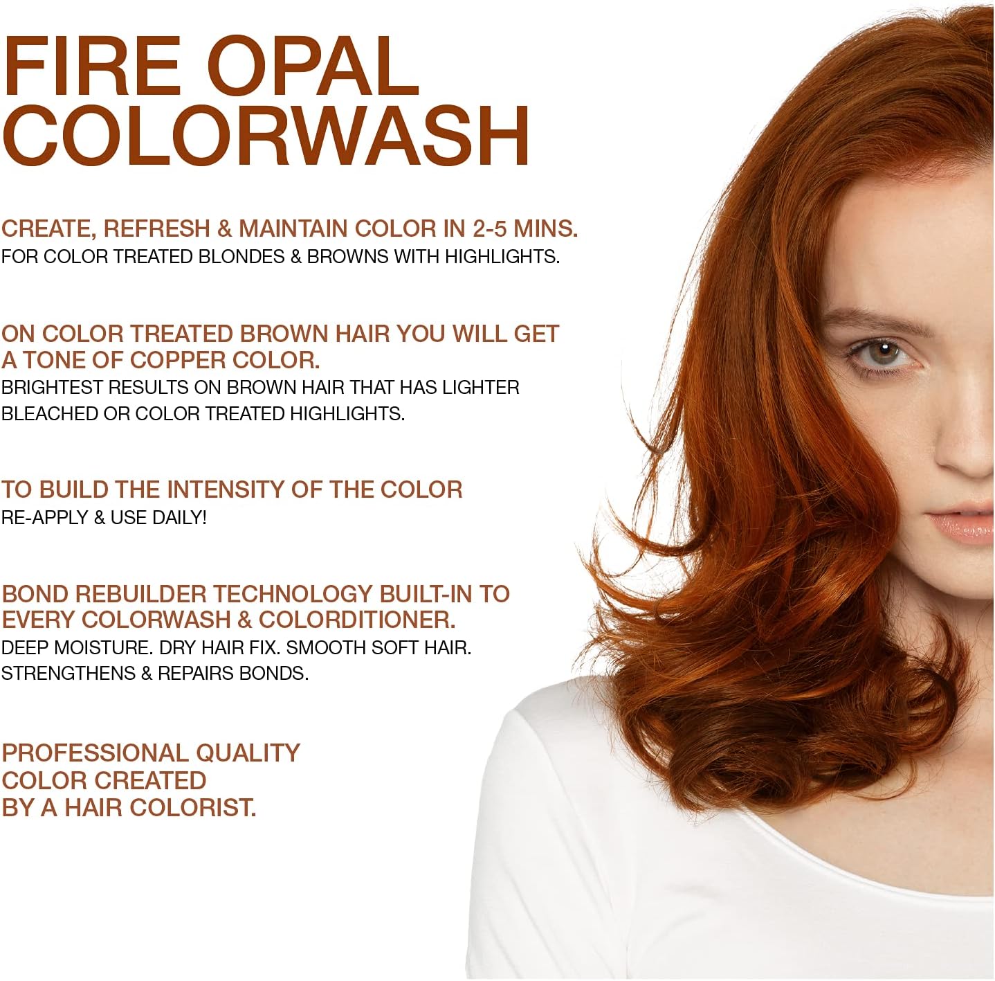 Celeb Luxury Gem Lites Semi Permanent Colourwash Shampoo Red - Fire Opal 240ml, Red Fire Opal, 244 ml (Pack of 1) - Image 3