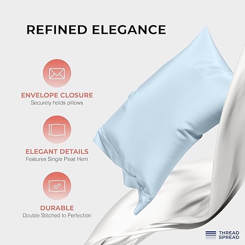 Miniatura 4 de THREAD SPREAD Juego de Sábanas de Algodón Egipcio 100% Tamaño King - Sábanas de Algodón Egipcio de Lujo de 1200 Hilos Tamaño King, Bolsillo Profundo