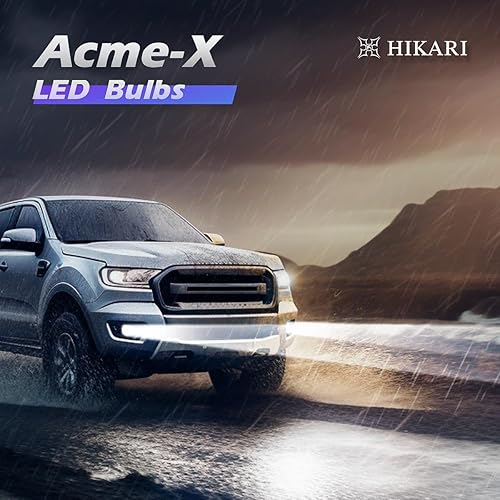 Miniatura 2 de Hikari 2022 HyperStar H1 25000LM - Bombillas antiniebla LED inalámbricas, 32 W Acme-X LED equivalente a 150 W ordinario, visión de conducción más