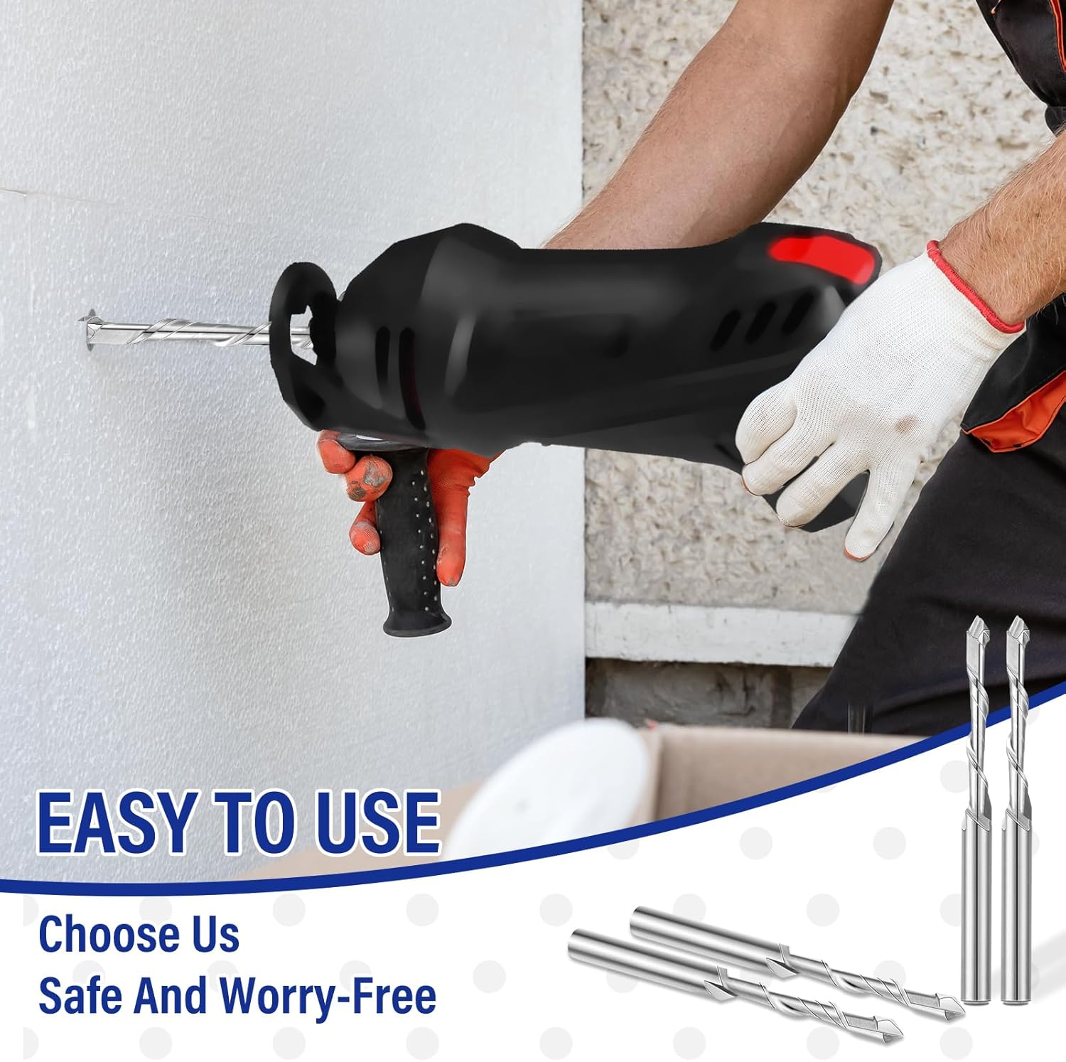 Tondiamo 25 Pcs Drywall Router Bits 3/16 Drywall Rotor Tips M2 High Speed Steel Cutting Bit Downward Router Cutout Rotary Guidepoint Drill Tool, Used for with Spiral Saw