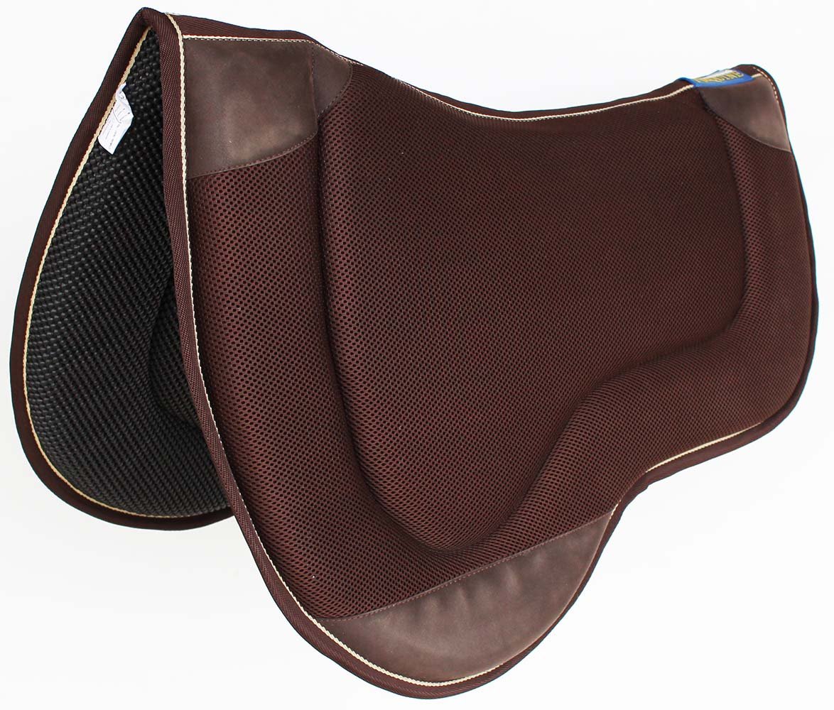 Professional Equine Horse Saddle PAD Western Anti-Slip Memory Foam Neoprene Brown 39156