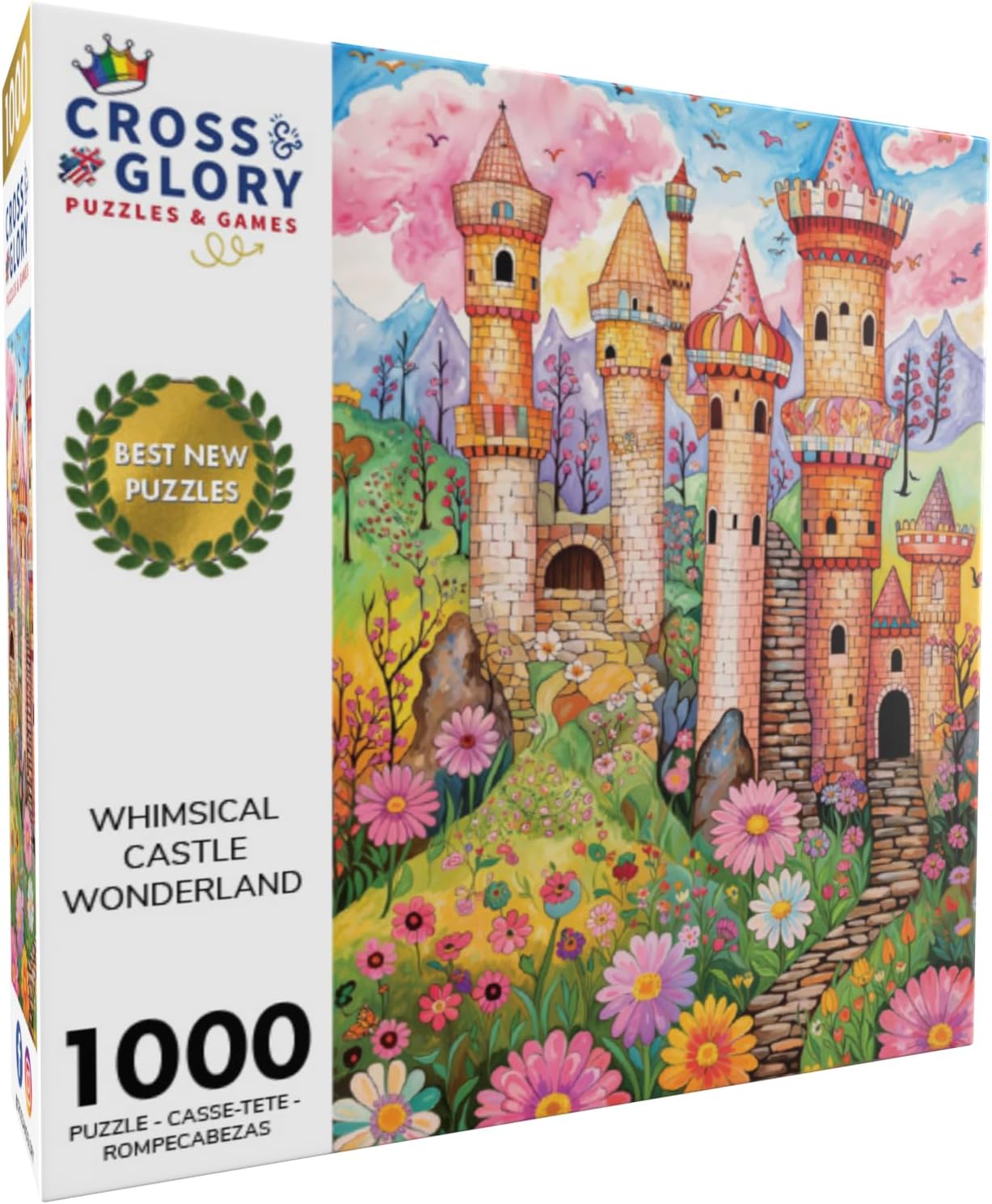 Cross & Glory - Vibrant - Castle Wonderland - 1000 Piece Jigsaw Puzzle for Adults | Ancient Castle Art | 20 x 27 Inches
