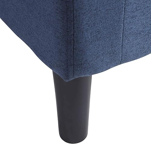 Miniatura 9 de Convenience Concepts Take a Seat Churchill - Silla decorativa con otomana, tela azul