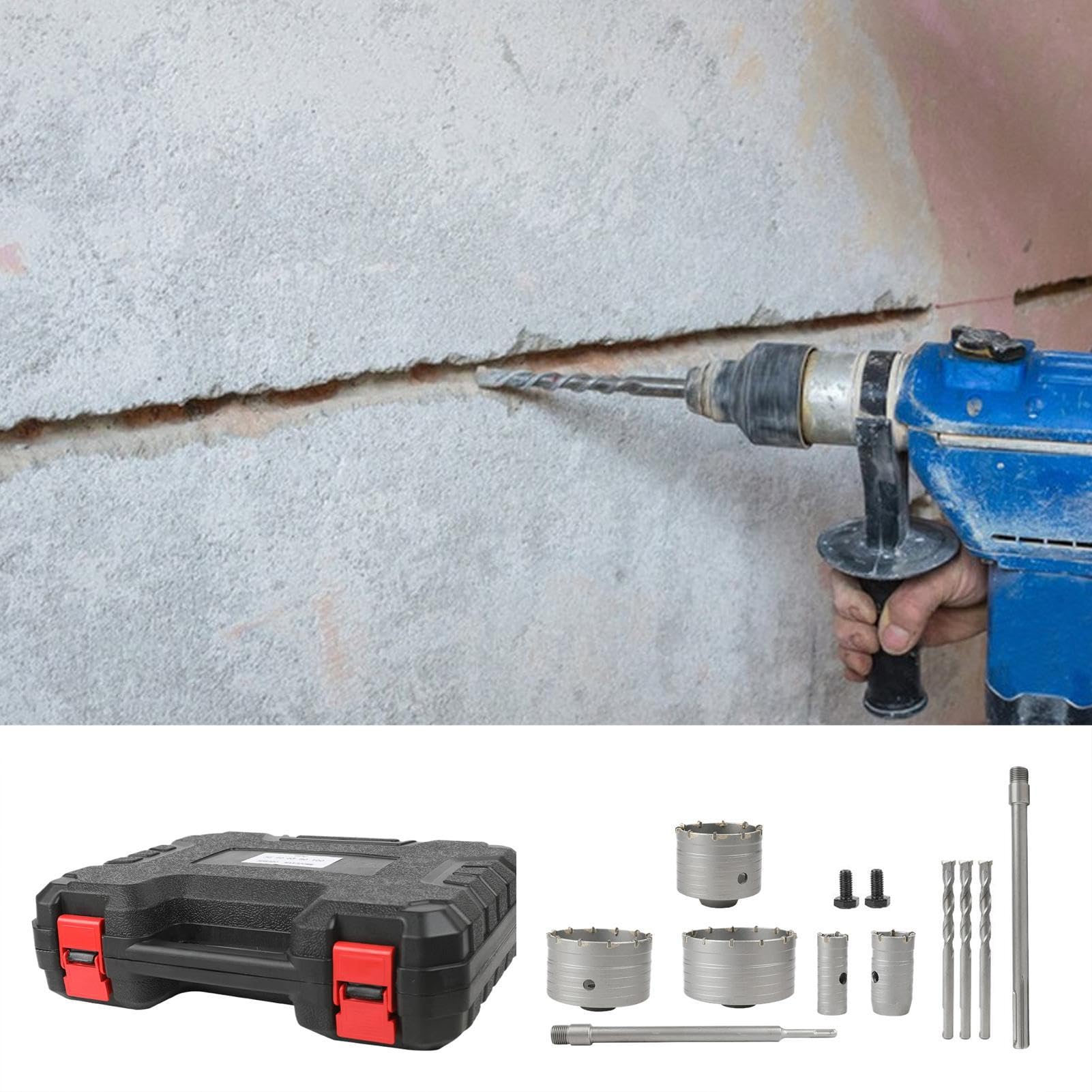 Juego De Brocas De Corona Para Pared herramienta de corte de metal estable | broca multiuso para cemento Kit De Accesorios De Perforación Para Hogar Y Fontanería Y Electricid