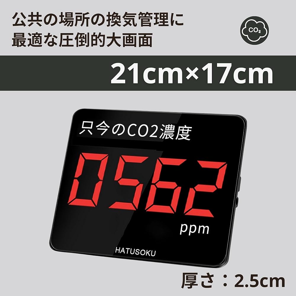 二酸化炭素濃度を測れる有能な商品となっております　箱あり Amazon | TOAMIT 東亜産業 CO2マネージャー コンパクト CO₂濃度
