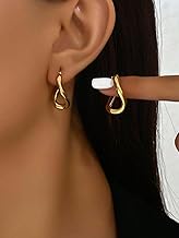 1 Pair Gold Hoop Earrings for Women, Fashion Accessories, Chunky Jewelry Set, Trendy Earrings for Women, Gold Plated Earrings, Cute Earring for Any Occasion