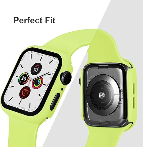 Vista 73 de Correa de silicona deportiva y funda con protector de pantalla para Apple Watch Series 11, Series 10, Series 9, Series 8, Series 7, Series 6 SE