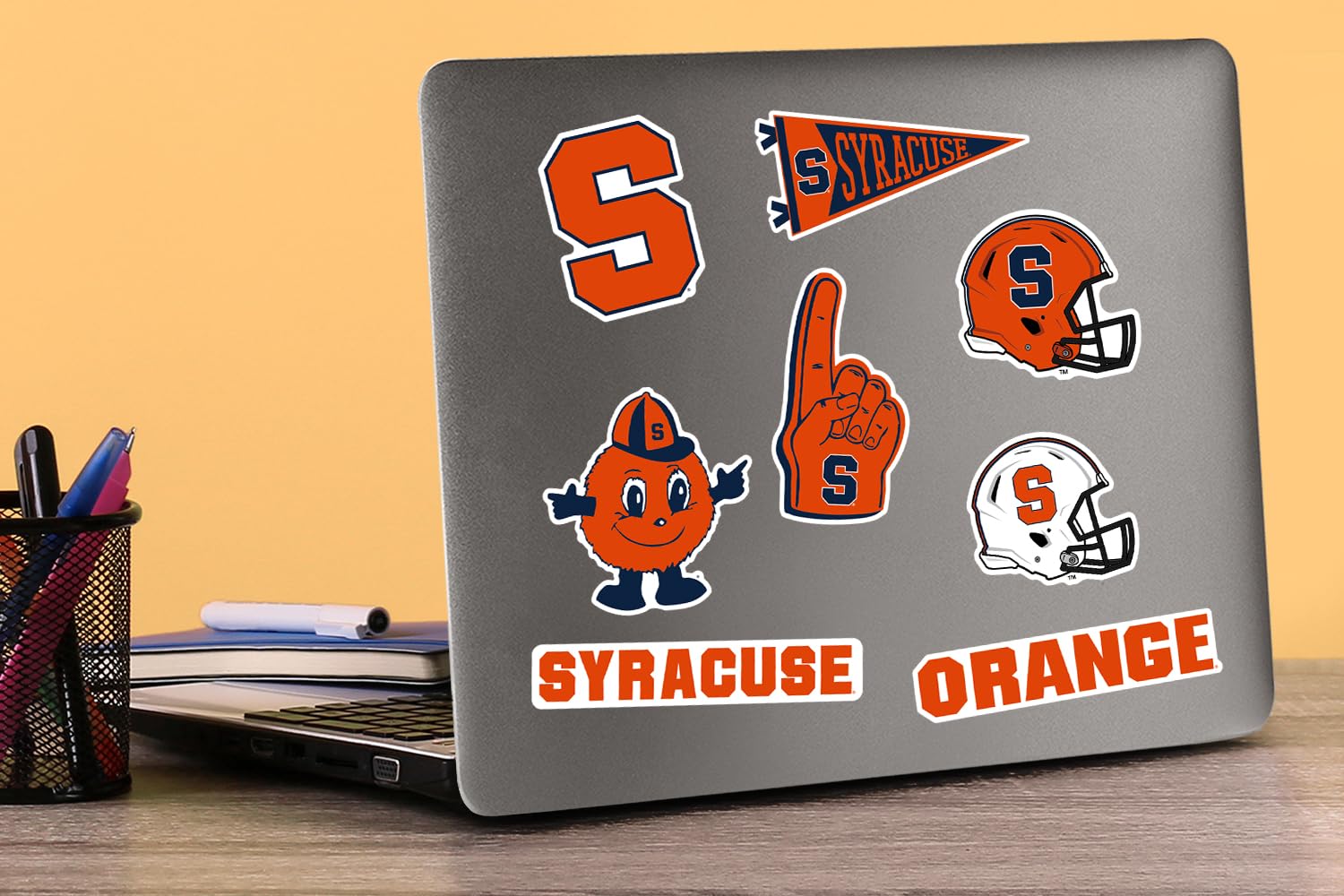 Syracuse University NCAA Vinyl Decal Sticker – 13 Inch, Officially Licensed Laptop Car Water Bottle Decal