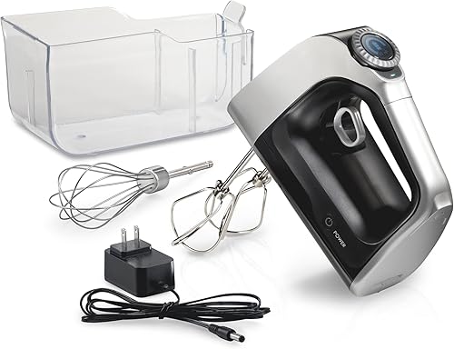 Hamilton Beach Professional Batidora de mano eléctrica inalámbrica con control de velocidad infinita, potente motor de CC para mezcla sin esfuerzo,