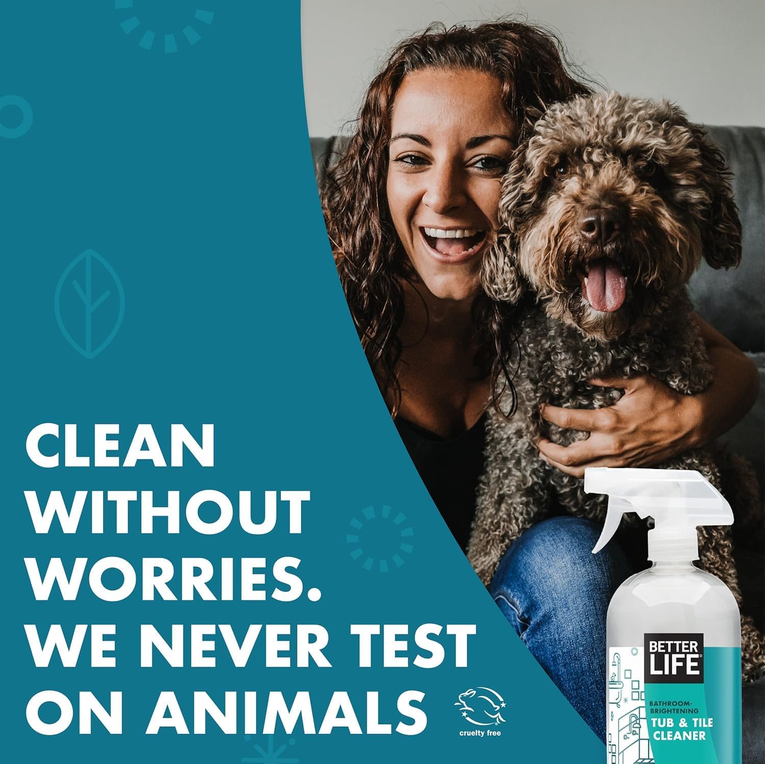 BETTER LIFE Bathroom Cleaner - Tea Tree Bathtub & Shower Cleaner Spray for Glass and Tile - Foaming Mold and Mildew Remover for Tub Works on Hard Water Stains - 32oz (Pack of 2) 32 Fl Oz (Pack of 2) Tub & Tile Cleaner