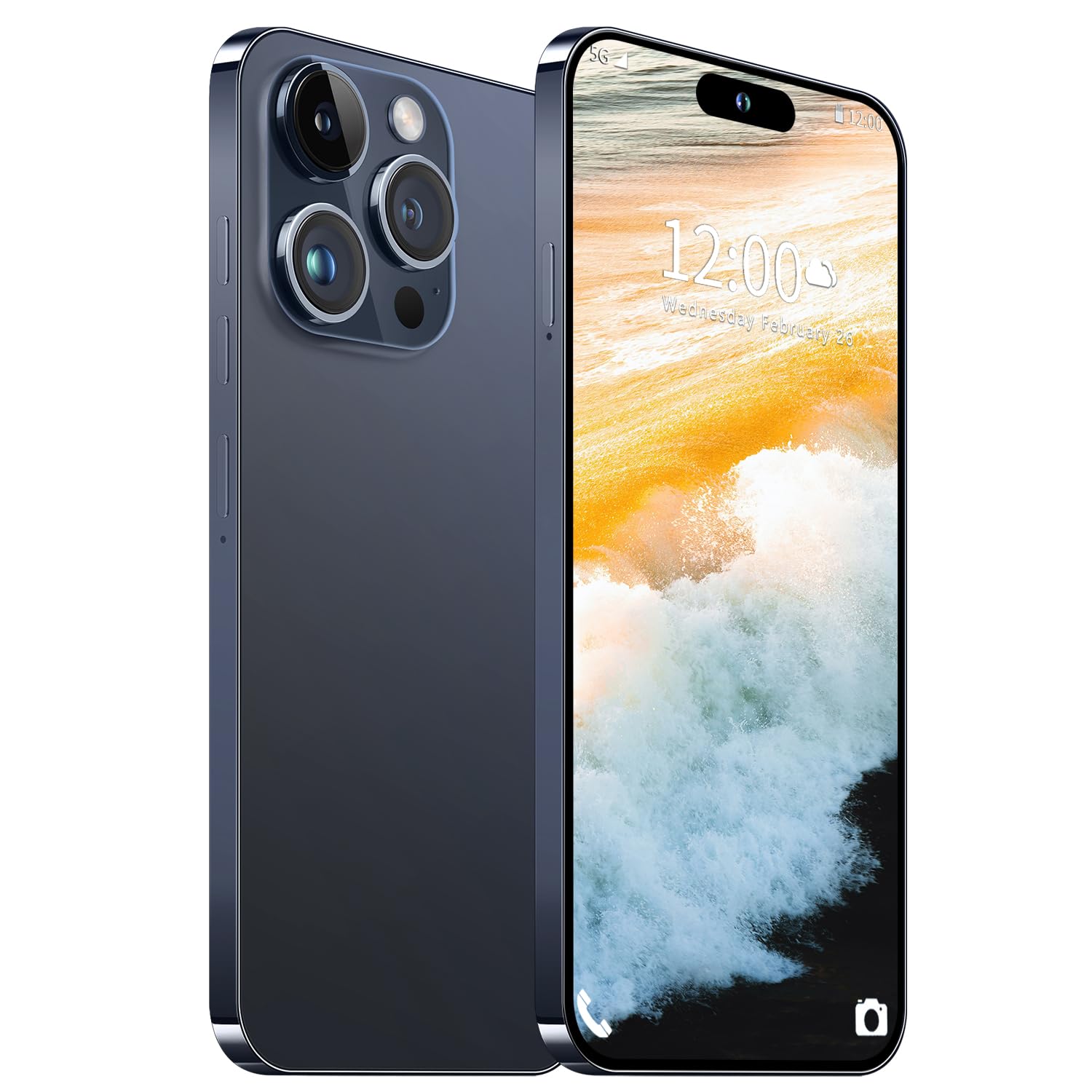 Huness 1009 A14 Smartphone Unlocked Cell Phone 1009 (Blue Titanium G)