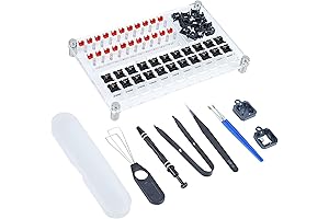 33 Piece Acrylic Keyboard Lube Station, Switch Opener, Key Puller and Switch...
