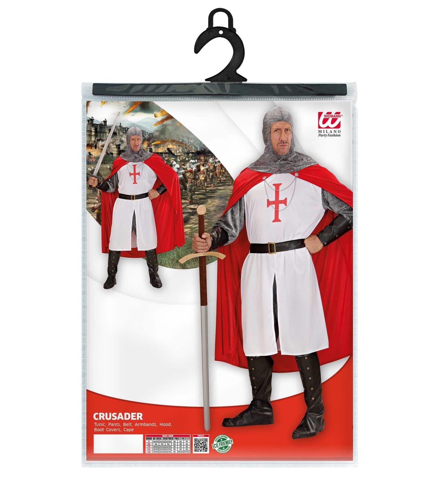 W WIDMANN MILANO Party Fashion - kostium krzyżowca, zbroja, żołnierz, średniowiecze, kostiumy karnawałowe