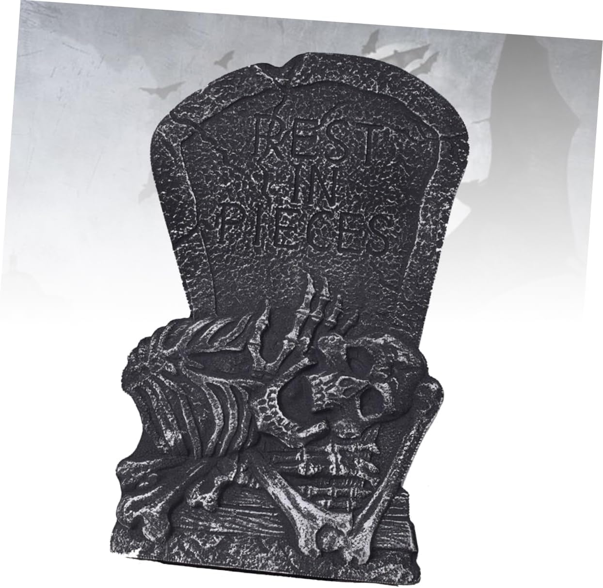 Halloween Skull Tombstone Prop Spooky Tombstone Decoration for Eerie Graveyard Scene Layout for Halloween Decor and Horror Theme Events