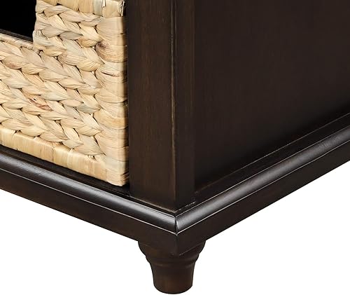 Miniatura 10 de Knocbel Banco de almacenamiento de 6 cajones con cojín extraíble, banco de zapatos de recibidor de entrada, banco de zapatos, banco de cama,