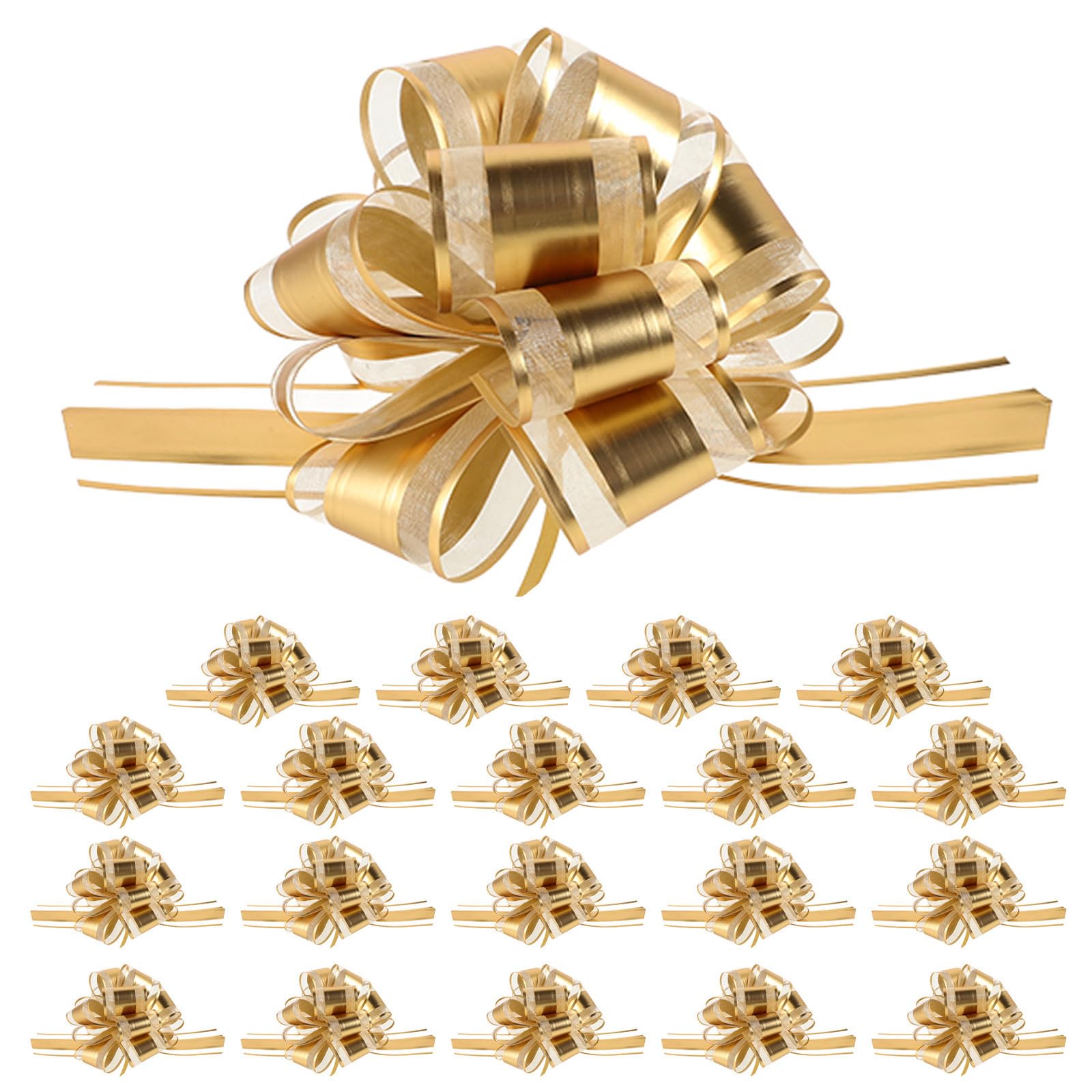 Lazo decorativo para boda Toyvian y embalaje de regalos con moños resistentes x20