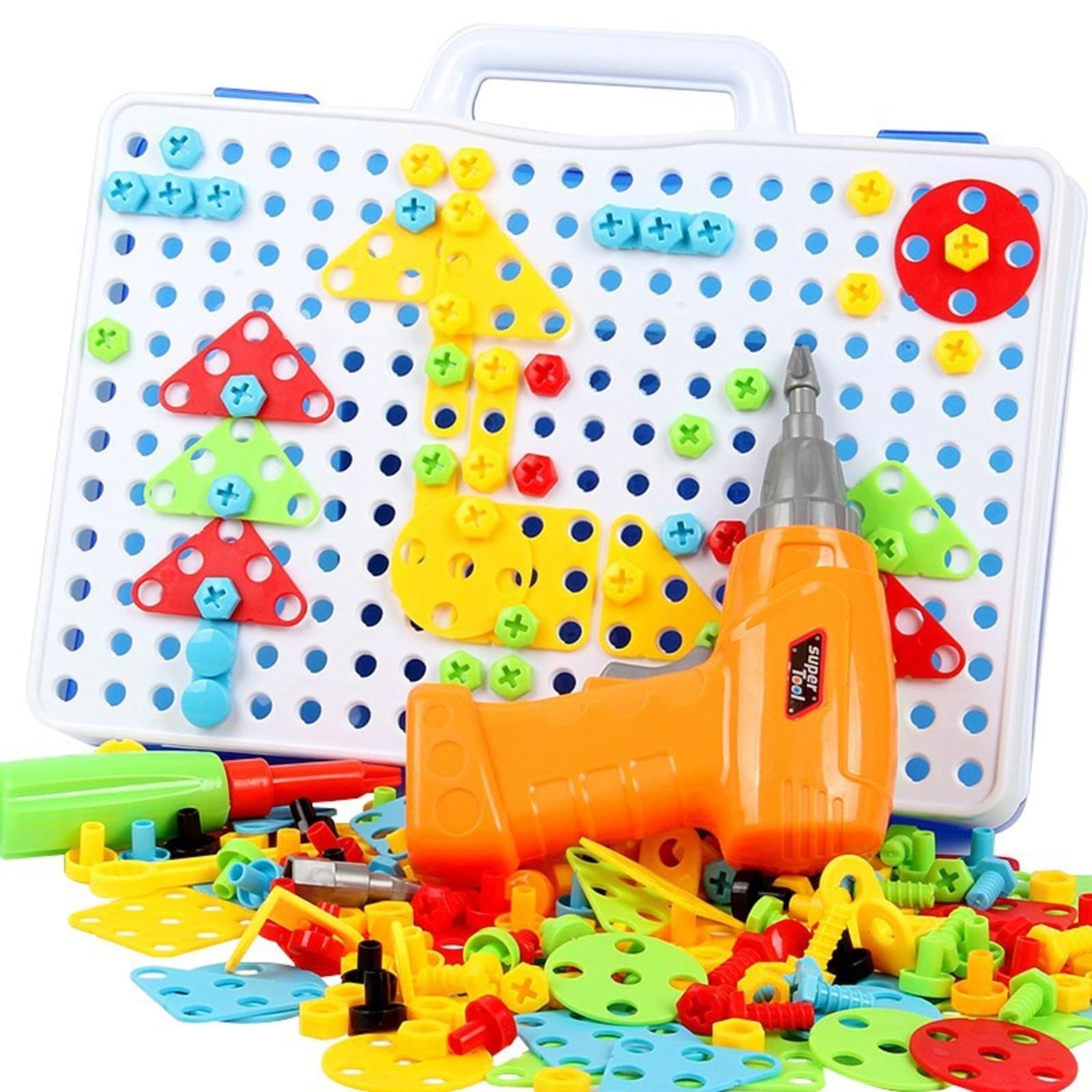 predolo Gioco di Assemblaggio | didattico, Creativo, Valigetta Attrezzi Giocattolo, per Casa