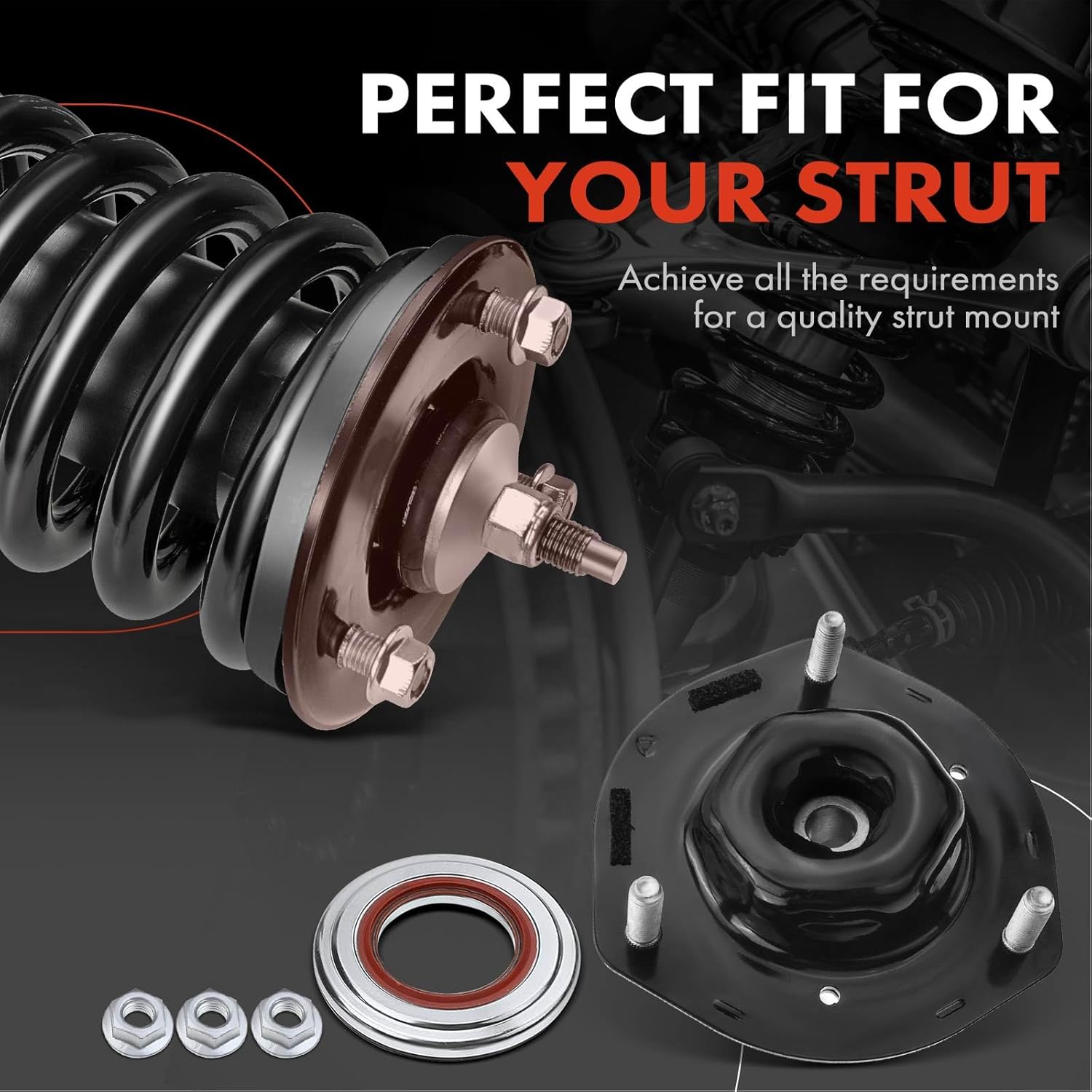 A-Premium Front Suspension Strut Mount Compatible with Toyota Camry 2002-2006, Solara 2004-2006, Sienna 2004-2010, Highlander 2001-2007 & Lexus RX330/ES330 2004-2006